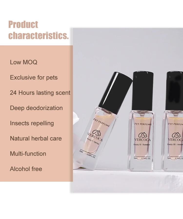 Perfume Original Manufacturing 5ml Fruity Scent Sample Alcohol and Paraben Free Perfume Tester Mini Dog for Pets and Kid