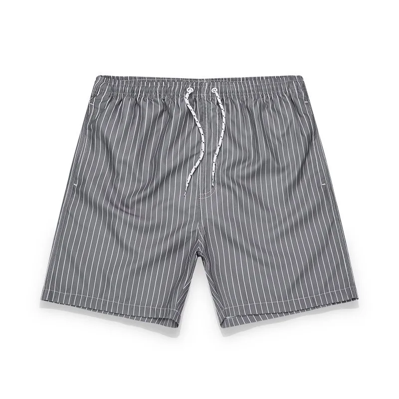 Men's Drawstring Beach Shorts Quick Dry Swim Trunks with Pockets Beachwear Stripe Bathing Suits Swimming Shorts Swimsuits