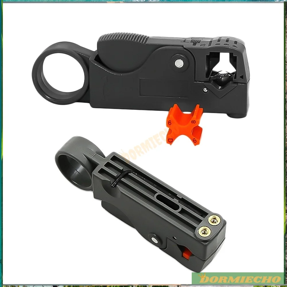 Nuovo Cavo Coassiale Taglierina Pinza Multifunzione Rotante Rg58 Rg59 Rg60 Coassiale Spelafili Regolabile Materiale Ad Alto Impatto