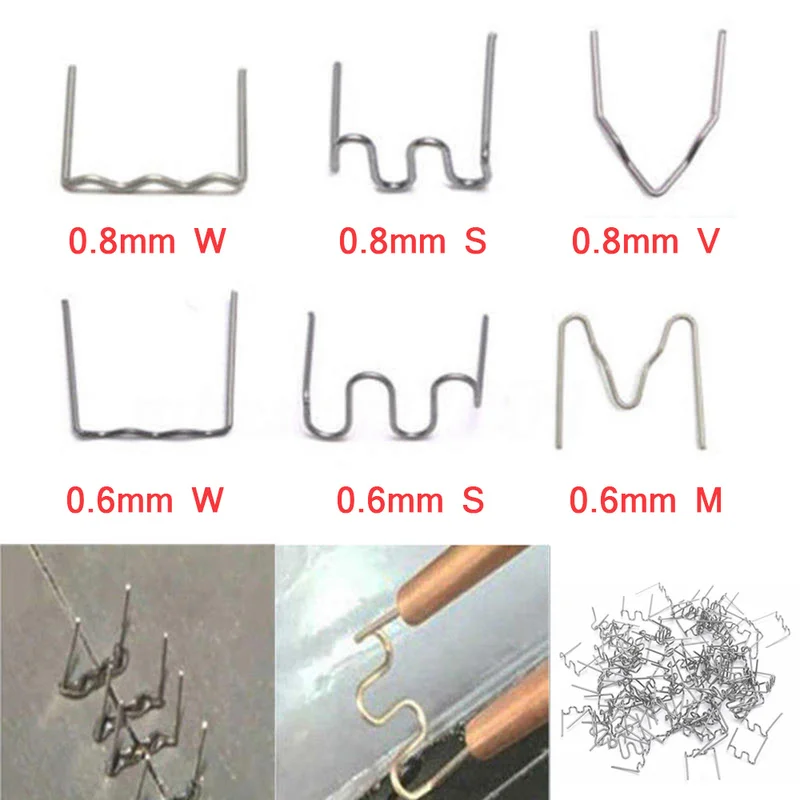 

100pcs Car Bumper Fender Panle Hot Staples Welding Nails for Car Plastic Welder Repairing Tools Auto Repair Accessories