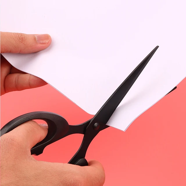 Sewing Scissors Stainless Steel Blade Safe Cutter Black Coating Non-Stick For Paper Hand Craft Scissors Stationery Scissors 4