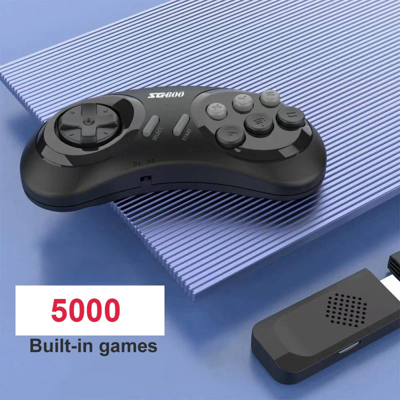 Retro 16 Bit Game Console with 5000 Classic Games and Controllers