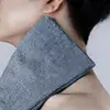 Back Scrubbing Towel Dual Sided Durable Exfoliating Body Towel Back Strap Unisex Detox Mud Scrub Extended Back Bathing Towel 5