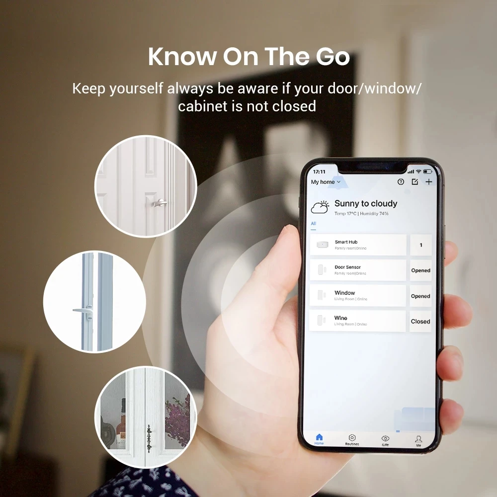 Broadlink DS4 Smart S3 Door Sensor  Open / Closed Detectors Smart Life Compatible With Alexa 4
