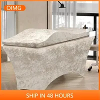 Surmatelas en mousse pour table de soin des cils, matelas ergonomique incurvé pour salon de beauté 1