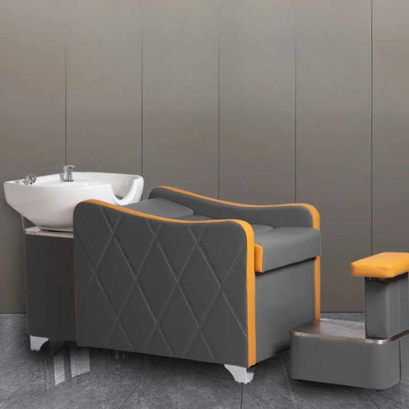 Stylist Salon Shampoo Chair Head Spa Shaving Treatment Shampoo Chair Washbasin Barber Chaise Coiffure Beauty Furniture LJ50SC