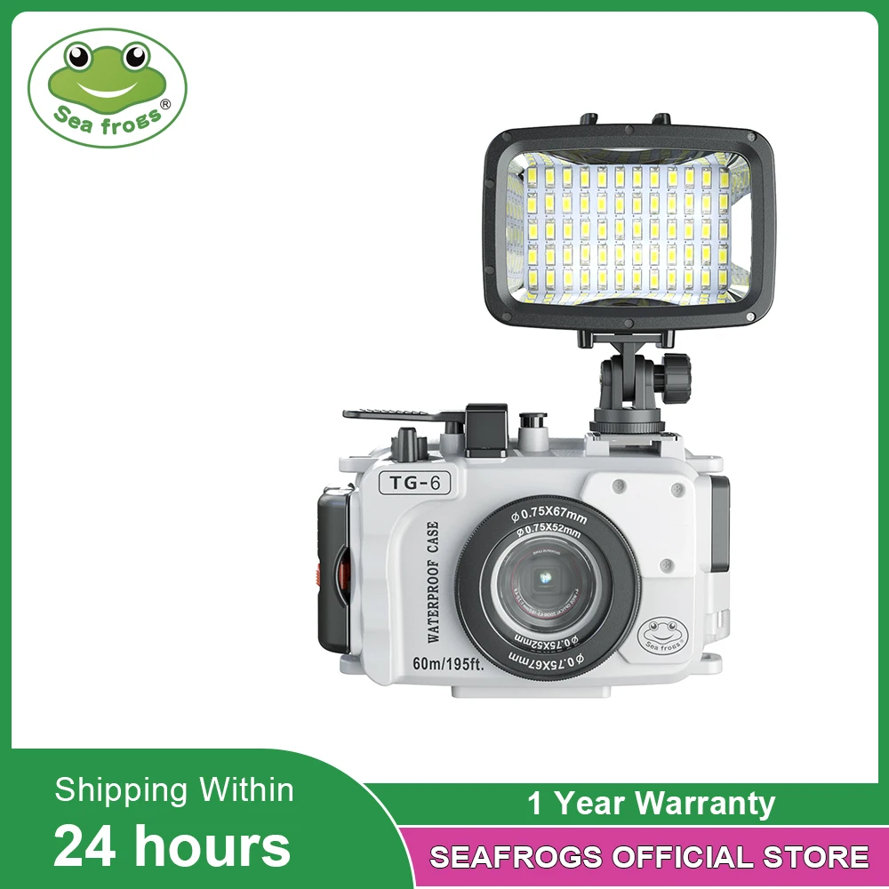 SeaFrogs 60m/195ft Underwater Diving Waterproof Housing Camera Case For