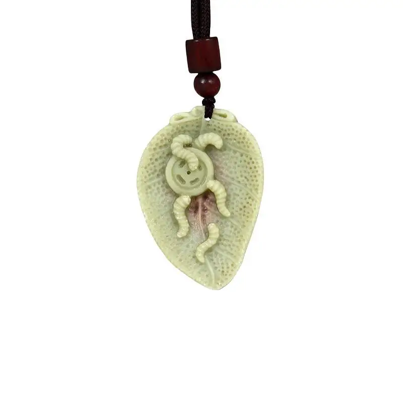 

Jade Leaf Pendant Real Charms Gifts for Women Jewelry Natural Stone Charm Necklaces Talismans Amulet Accessories Necklace
