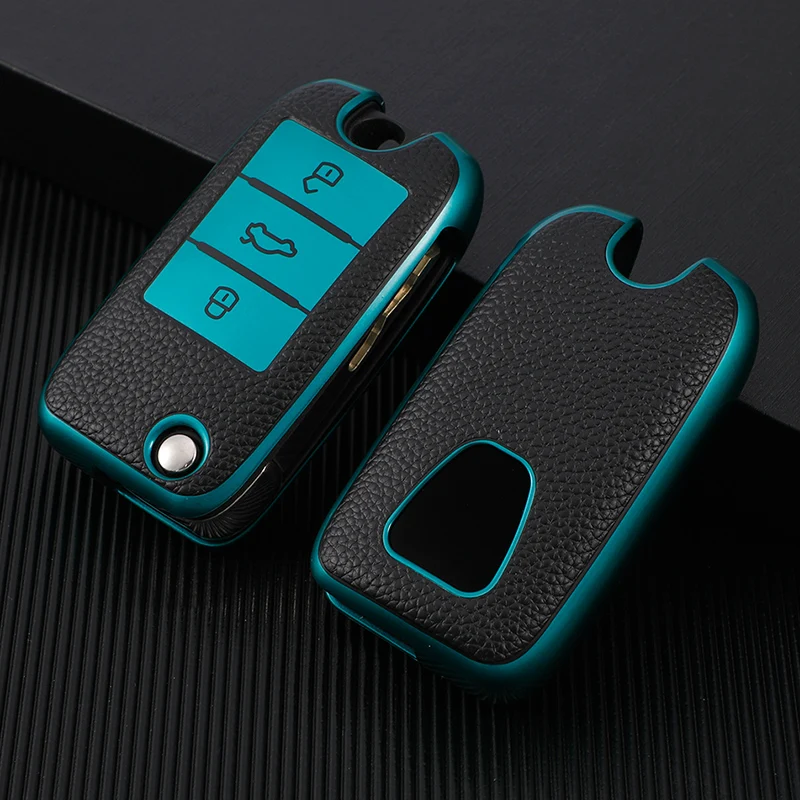 Premium TPU Leather Car Key Case Cover & Protector Accessories