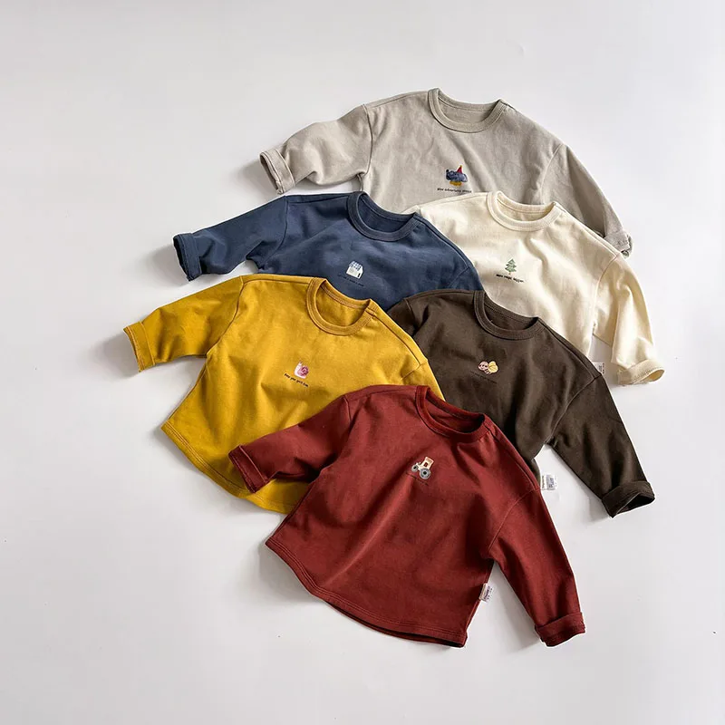 Kids Thin Cartoon T Shirt Girls Outwear Tops