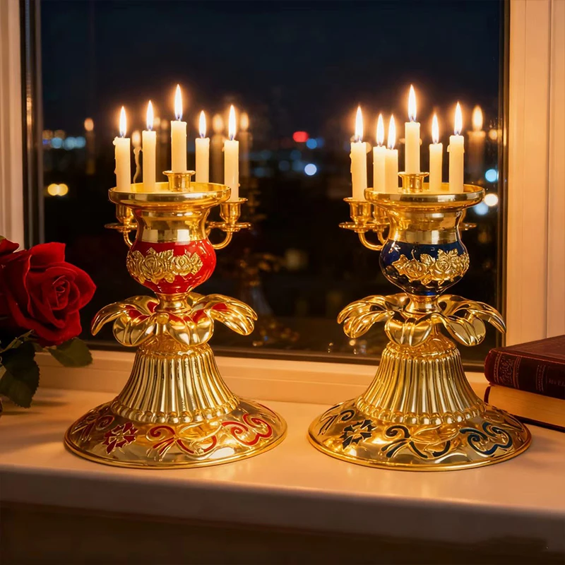 Nuevo Candelabro Ortodoxo 2026, Decoraciones para Iglesia, Bases Decorativas para Velas, Adorno Decorativo para el Hogar, Decoración para el Rincón de Oración Familiar