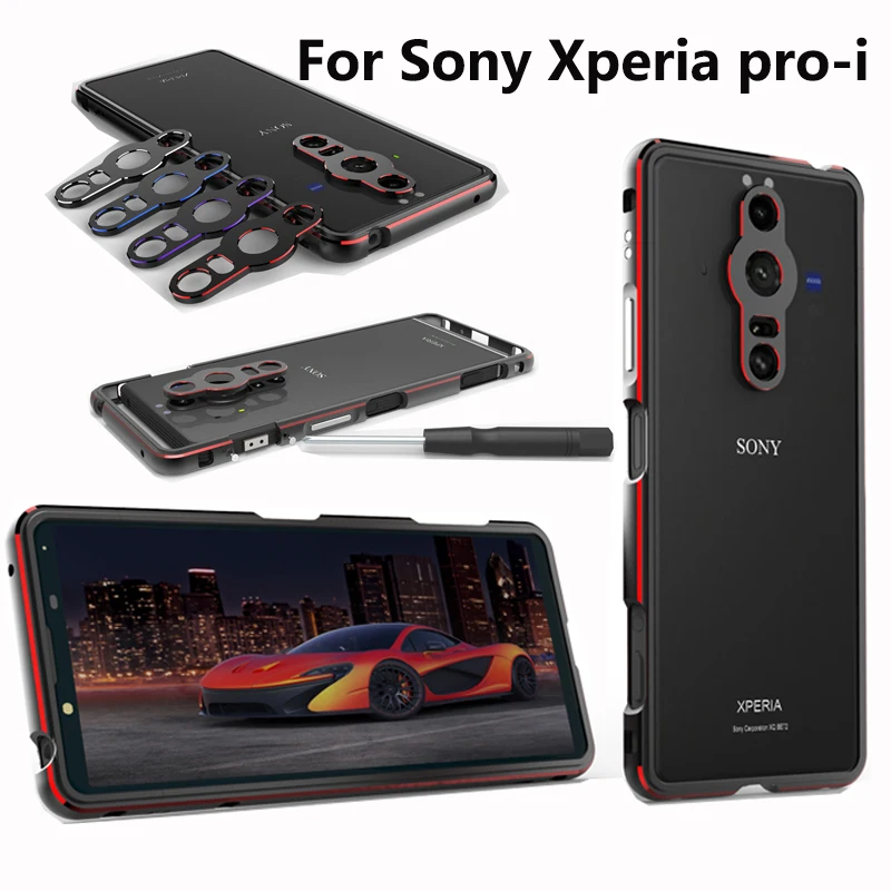 Ultra Thin Aluminum Bumper Frame Case with Camera Lens Protector