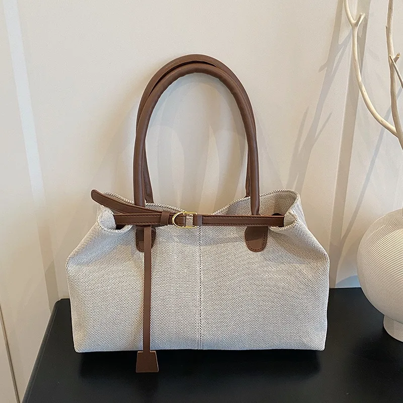 Retro Large Capacity Handbag Shoulder Bags for Women Durable Material Travel Commuter Totes Bags for Fitness Swimming Shopping