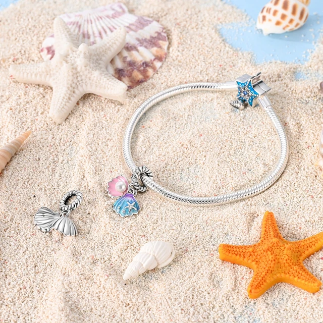 FGT Abalorio De Corazón De Plata De Ley Para Pulsera, Collar, Colgante, Huella De Mano, Bebé