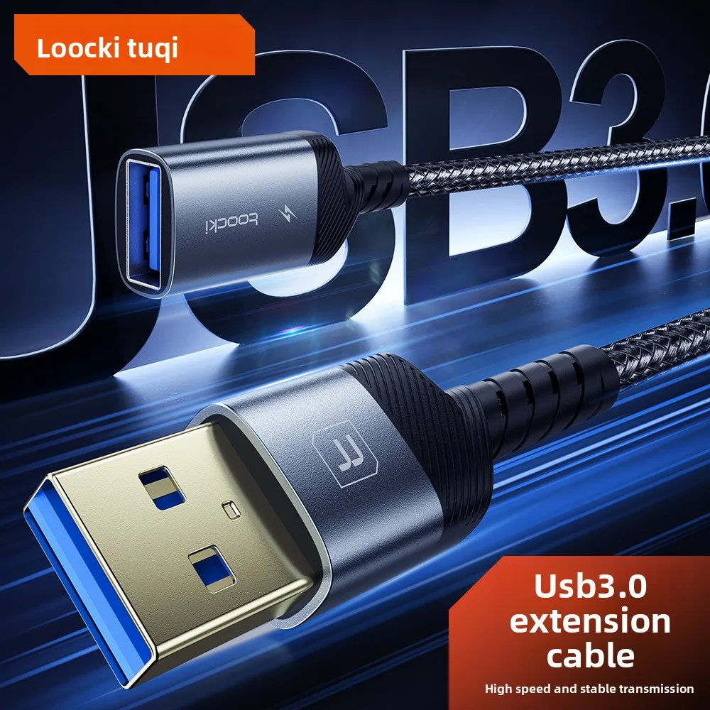 Toocki High-Speed USB 3.0 Extension Cable - Male to Female with Aluminum Alloy Design