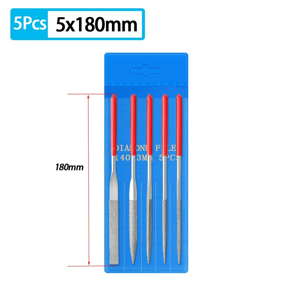 Diamond Mini Needle File Set for Precision Polishing and Detailing in Carpentry, Jewelry, and Crafting