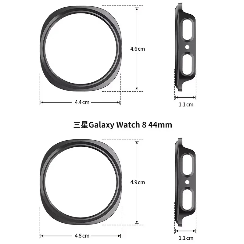 Matte Protective Case for Galaxy Watch 8 - Hollow PC Hard Shell Cover, 40MM/44MM