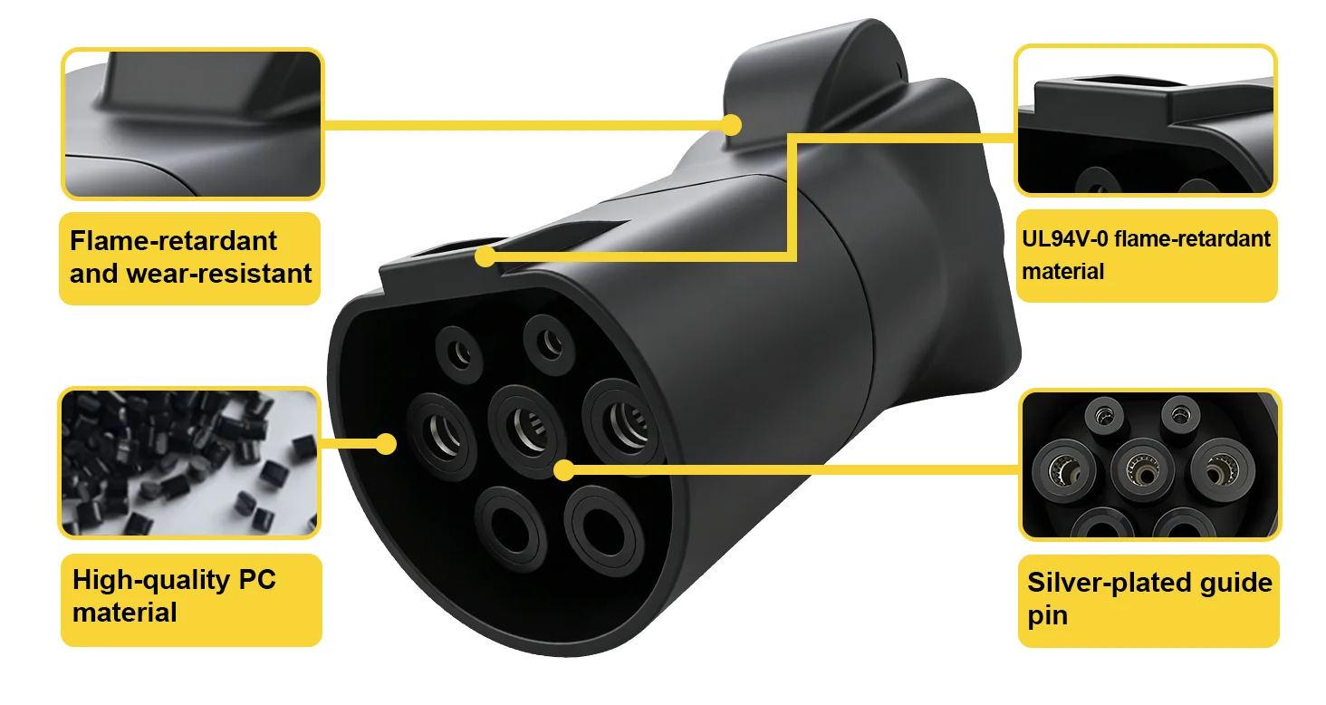 Typ 2 Buchse auf Schuko Universalsteckdose EV-Entladungsadapter für BYD MG Geely Jaecoo ZEEKR XPENG Deepal Omoda V2L Stromausgang – Detail 4