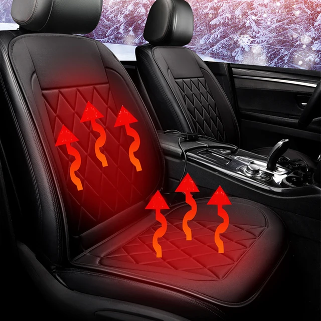 Mechero rápido con calefacción para coche, calentador de asiento de cuero  trasero de 12V con ajuste termostático, calentador de invierno - AliExpress