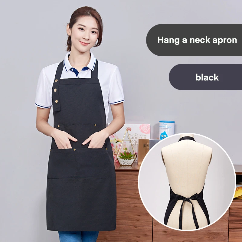 Men's And Women's Models Hanging Neck Apron Anti-fouling And Dirty Waiter Clothes Supermarket Promoters Apron