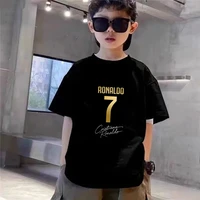 T-shirt à manches courtes + short noir pour enfants, ensemble de sport pour garçons et filles de 3 à 12 ans, joueur de football No. 7 Summe cool Clothing 6