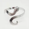 Gold Silver Color Snake Arm Bracelet For Women Men Punk Fashion Exaggerated Opening Adjustable Armband Bangles Egyptian Jewelry 1