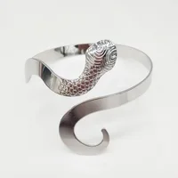 Gold Silver Color Snake Arm Bracelet For Women Men Punk Fashion Exaggerated Opening Adjustable Armband Bangles Egyptian Jewelry 1