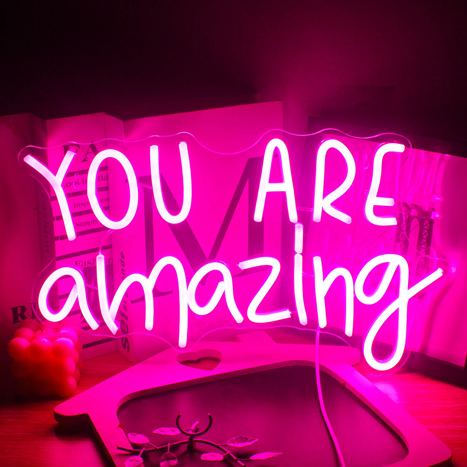 ineonlife Neon Sign Custom You Are Amazing Light LEDTransparent Wedding Party Bar Child Room Aesthetic Bedroom Wall Decor Gift
