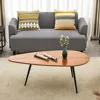Modern Coffee Table White Oval Coffee Tables for Living Room Simple Center Table for Small Space Home Office Easy Assembly 1