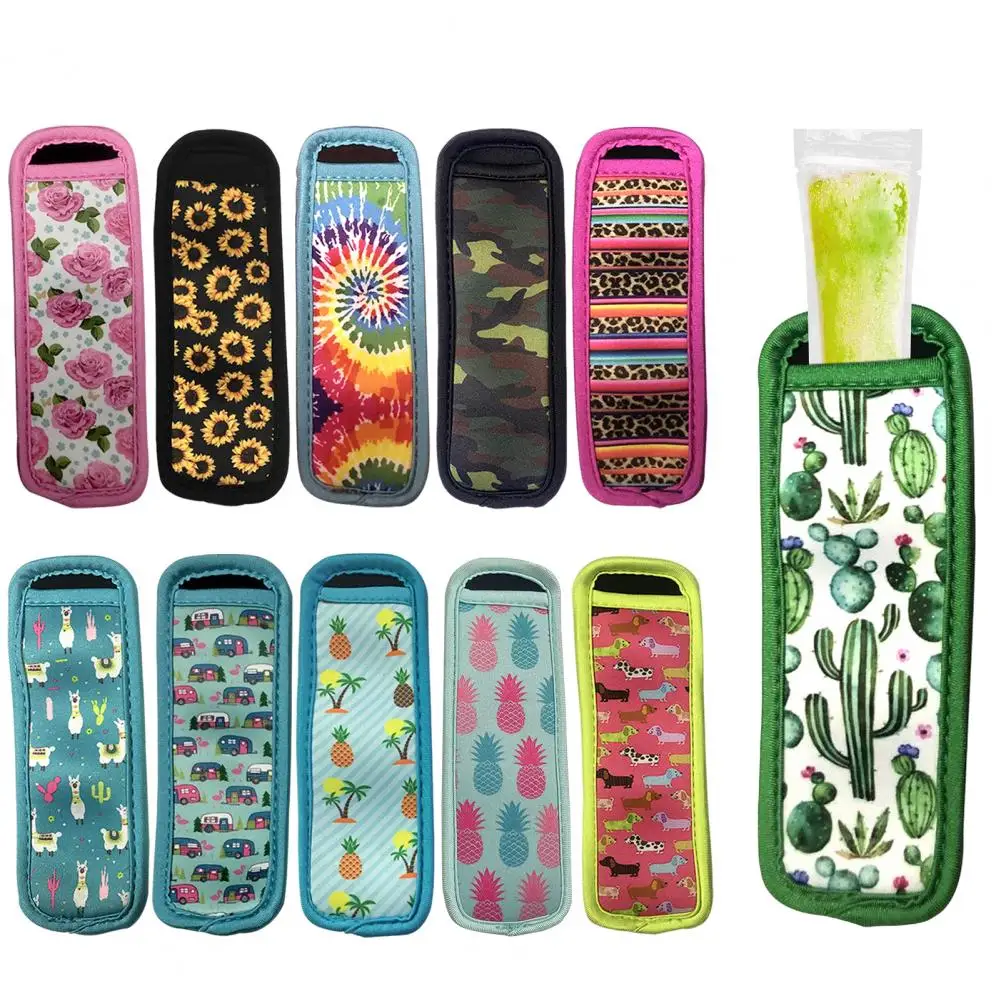 

Popsicle Holder Ice Pop Sleeves Popsicle Bag Anti Freezing Ice Freezer Protective Colorful Ice Popsicle Cover Party Supplies