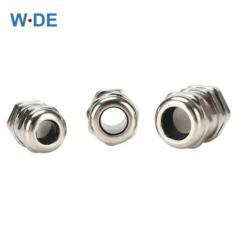 Waterproof Cable Gland Connector IP68 Nickel Plated Brass Metric Cable M8 Fit 2-4mm 5 Pcs