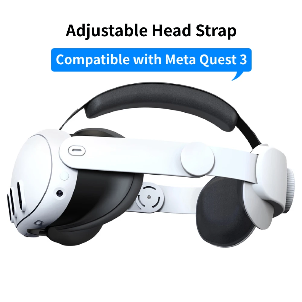 

Сменный ремешок для головы, совместимый с Meta Quest 3, гарнитура виртуальной реальности, удобный Элитный ремешок из искусственной кожи для Quest 3, аксессуары для очков виртуальной реальности