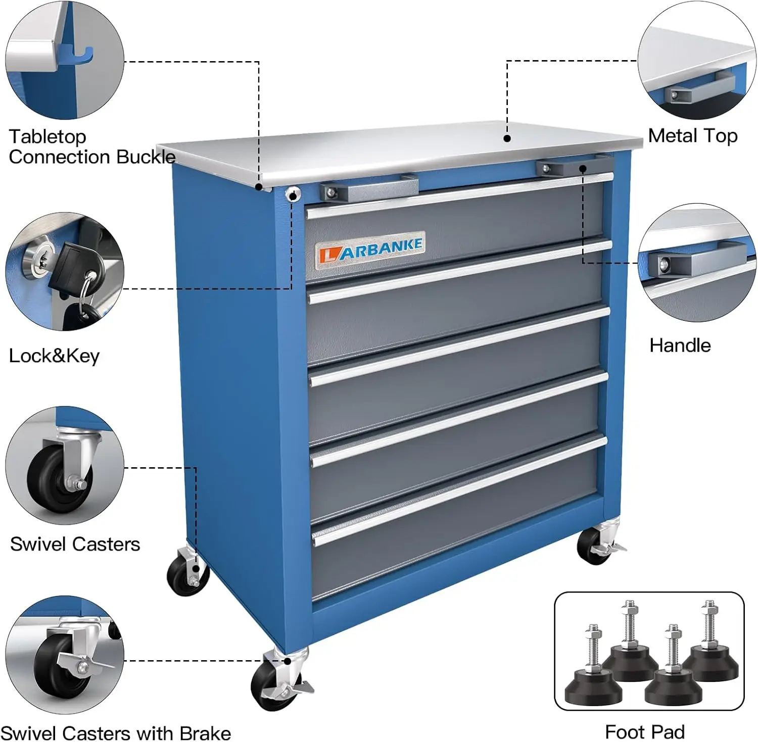 12 Drawer Tool Chest Stainless Steel Countertop 7 Drawer Tool Chest 5 for Connected Use Locking