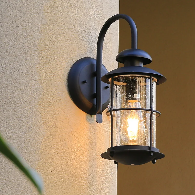 

Outdoor Anti Rust Water Wall Lamp Courtyard Gate Lamp E27 Garden Wall Lamp Villa Terrace LED Creative Balcony Wall Lamp Lighting
