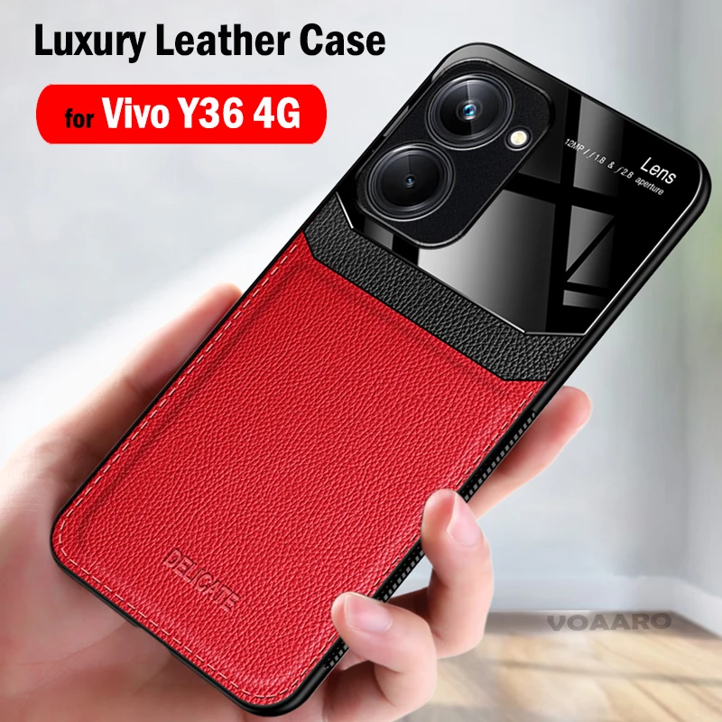 Camera Protective Full Funda for Vivo Y36 4G Case Luxury Fashion Leather  Shockproof Capa for Vivo Y36 4G Case Back Phone Cover - AliExpress