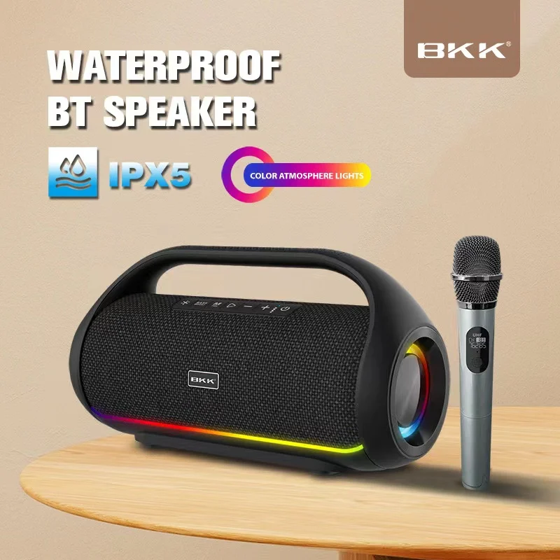 

40W High-Power Bluetooth Speaker Portable Subwoofer 360 Stereo Speaker RGB Light IPX5 Waterproof Outdoor Party Speaker With Mic