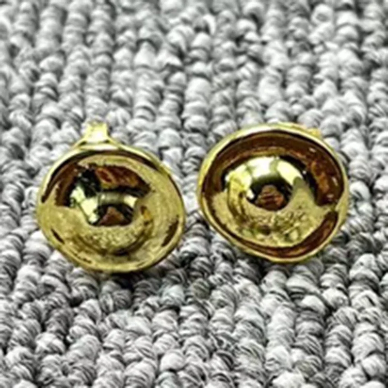 

High quality Spanish exquisite fashion electroplating 92514K silver pin stud round pendant bead earring simple jewelry gift