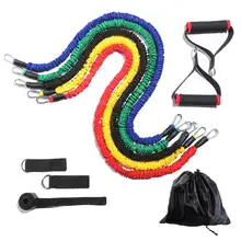 

NEW 11 PCS Resistance Bands with Handles Yoga Pull Rope Elastic Fitness Exercise Tube Band for Home Workouts Strength Training