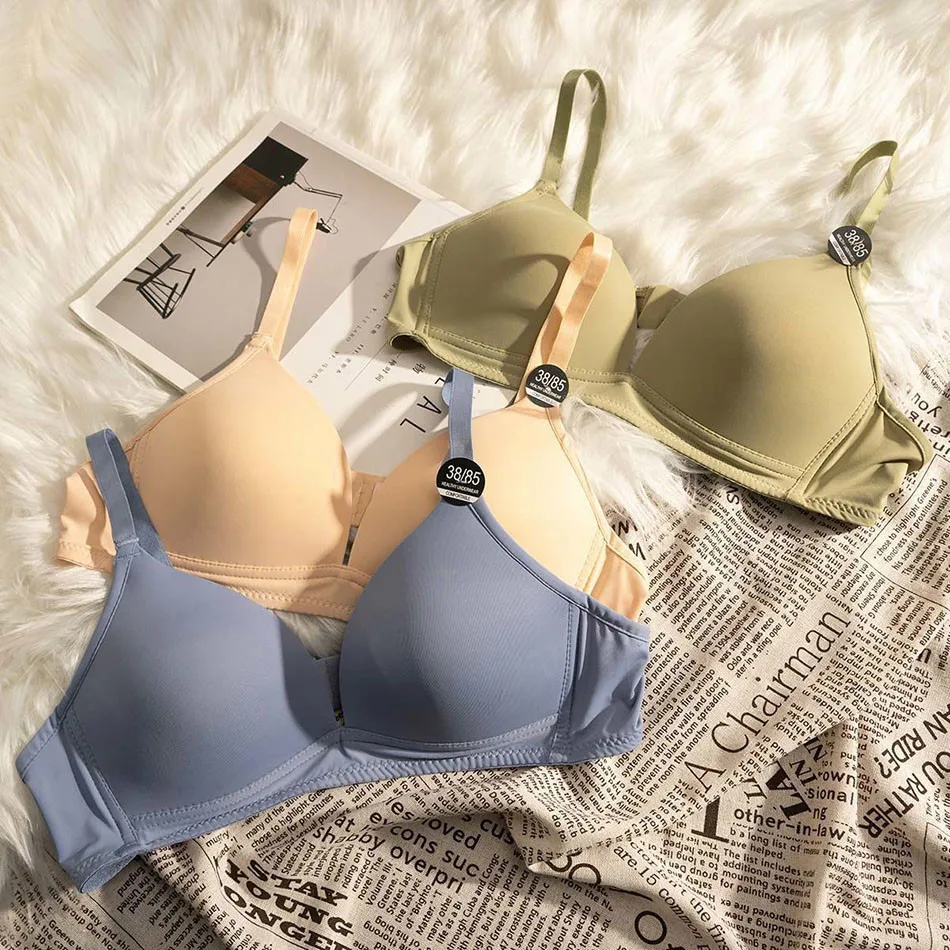 Training Bra Girls Solid Color Adjustable Non Removable Without Underwire