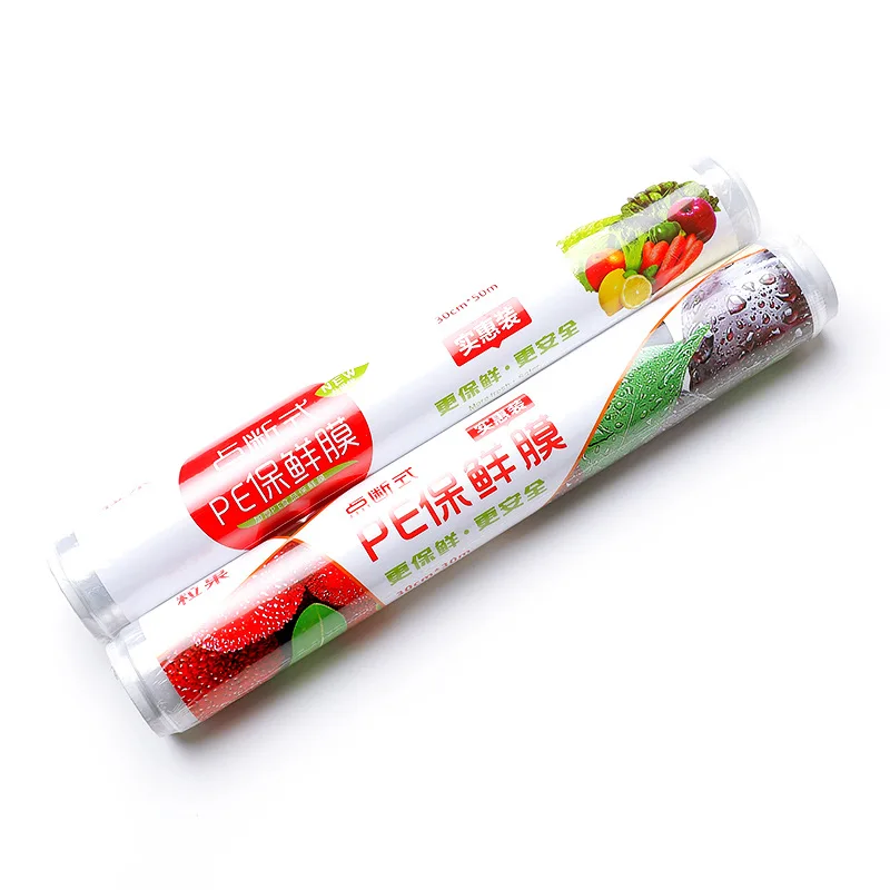 Plastic wrap 30M/Roll Kitchen Clear Disposable PE Fresh Keeping Film Food Refrigerator Refrigerated Fruits and Vegetables Food Cling Film