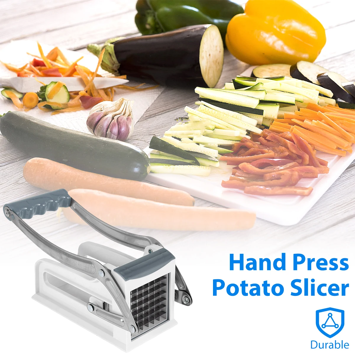 Vegetable Shredder Stainless Steel Potato Chips Maker Chopper French Fry Cutter Machine w 25/49 Holes Blades Manual Food Slicer vegetable slicer french fry cutter