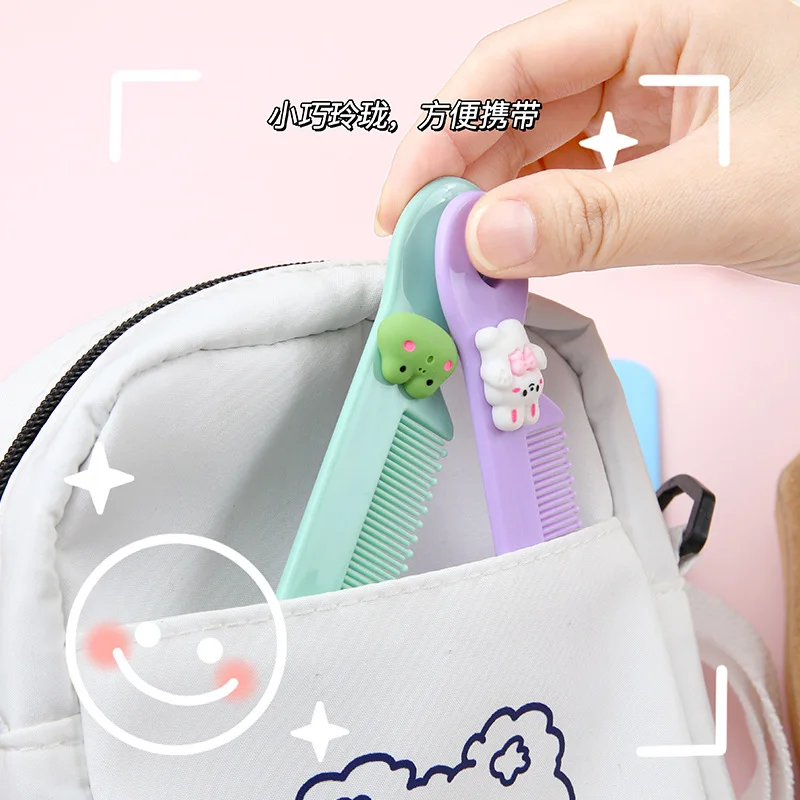 Baby Cartoon Combs Portable Untangling Bangs Round Tooth Hairbrush Children Small Anti-screw Hair Brush Comb for Girls Things