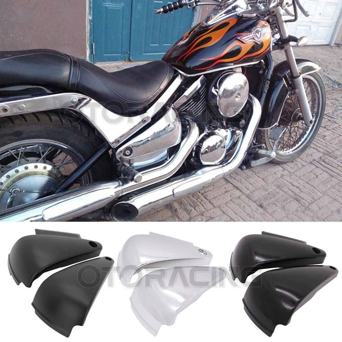 

Motorcycle Side Fairing Battery Cover For Kawasaki Vulcan 400 800 VN400 1986-2004 VN800 A/B/E Classic Drifter 1995-2006