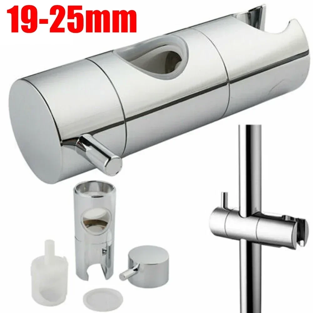 ABS Chrome Shower Head Holder Adjustable Bathroom Shower Riser Rail Bracket Slider Faucet Accessories 19/20/22/24/25 Mm