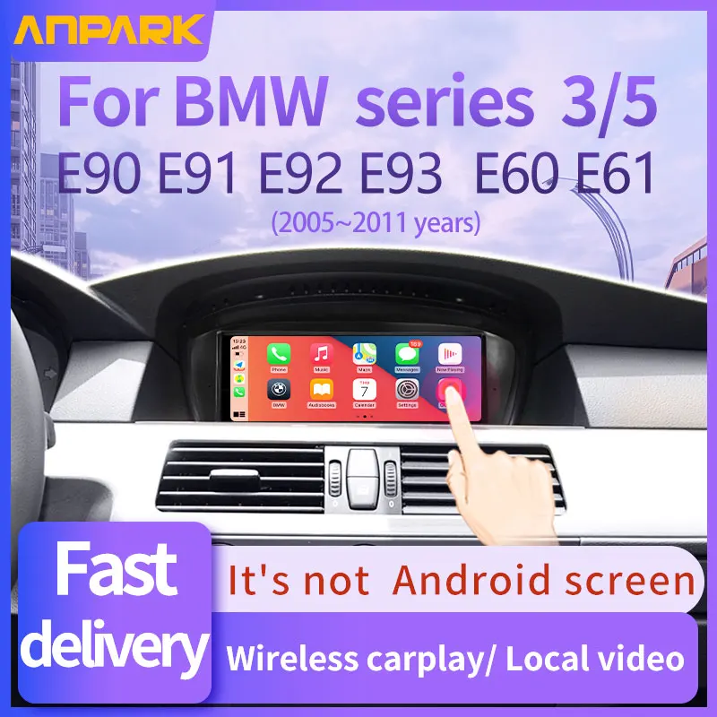 

Wireless Apple CarPlay Android Auto Car Multimedia For BMW 5 3 Series E60 E61 E62 E63 E90 E91 E92 E93 CCC CIC Radio Touch Screen