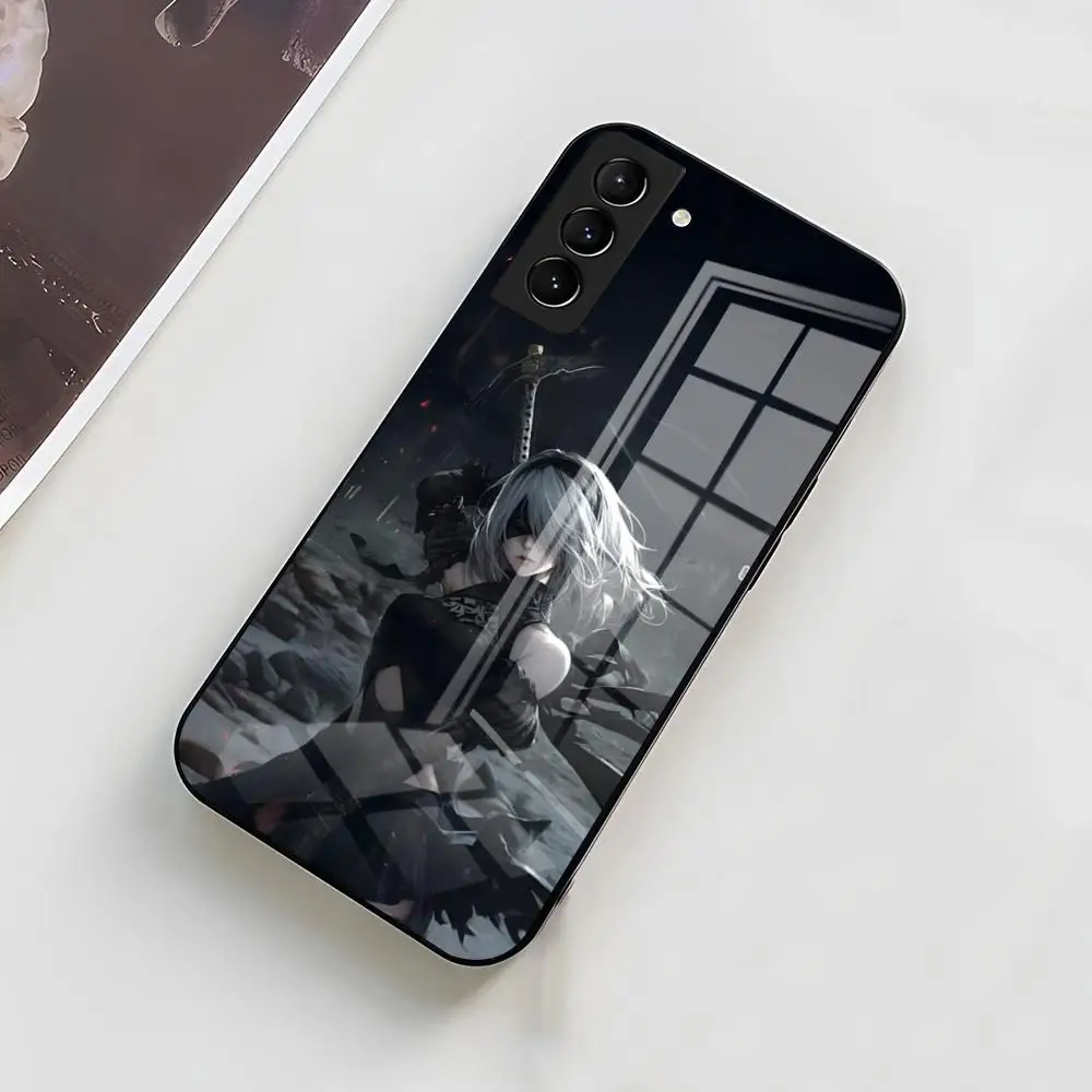 NieR Automata 2B Artistic Glass Phone Case