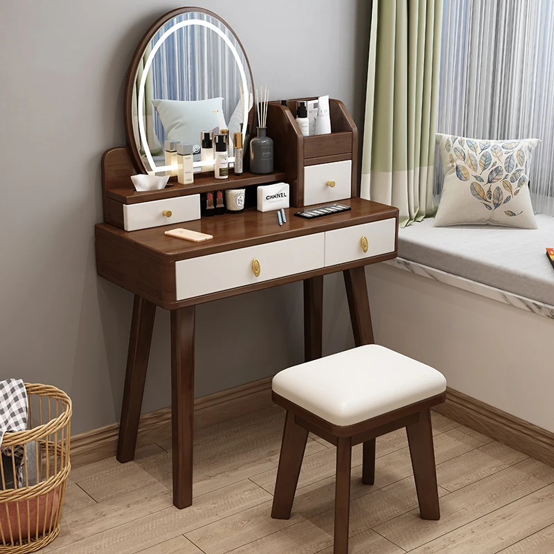 

Makeup Speciality Dressers Minimalist Luxury Computer Desk Black Vanity Dressersmodern Schminktisch Salon Furniture ZT50SD