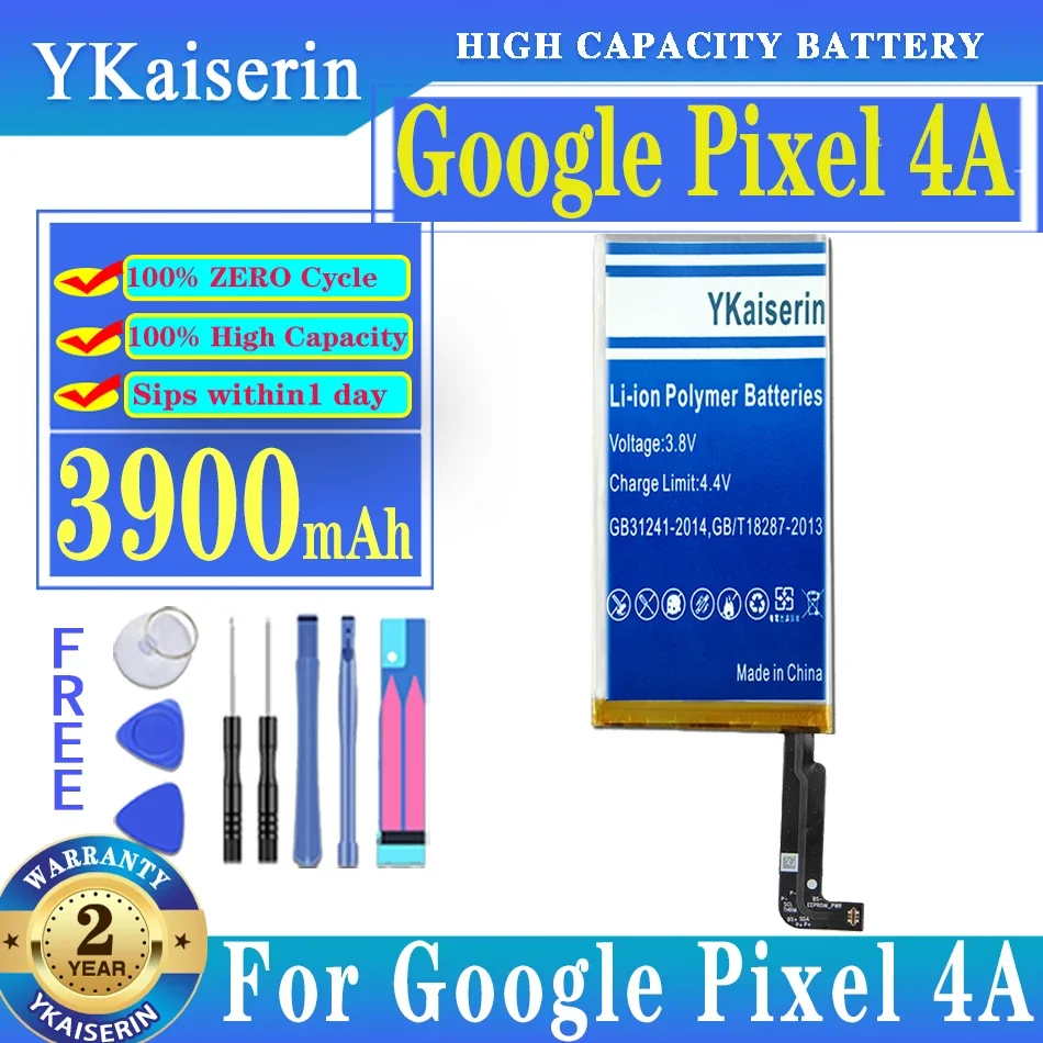 

Аккумуляторная батарея ykaisin G025J-B 3900 мАч для Google Pixel 4A
