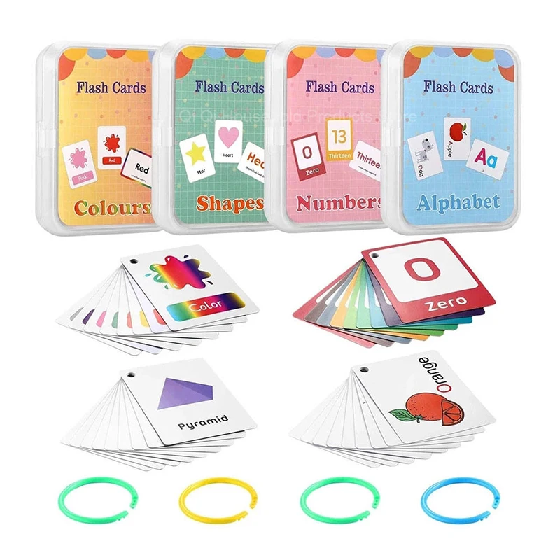 

Baby Preschool English Learning Cards Montessori Educational Alphabet ABC Numbers Toys