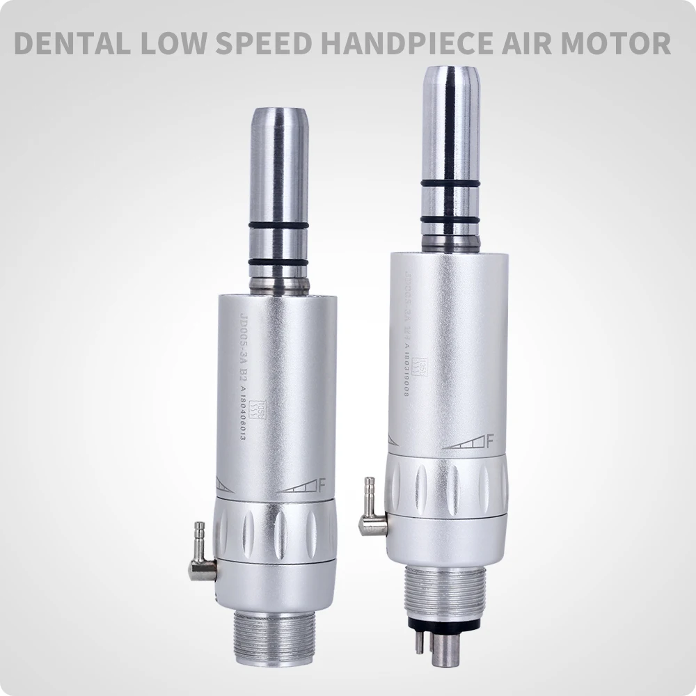 Dental Air Motor 2/4 Holes Low Speed Handpiece 1:1 Direct Drive Autoclavable 135°C for E-type Headpiece